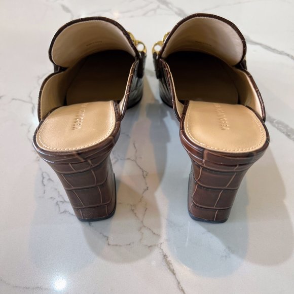 Veronica Beard Bera Chain Loafer Mule in Espresso 9 - Picture 6 of 9